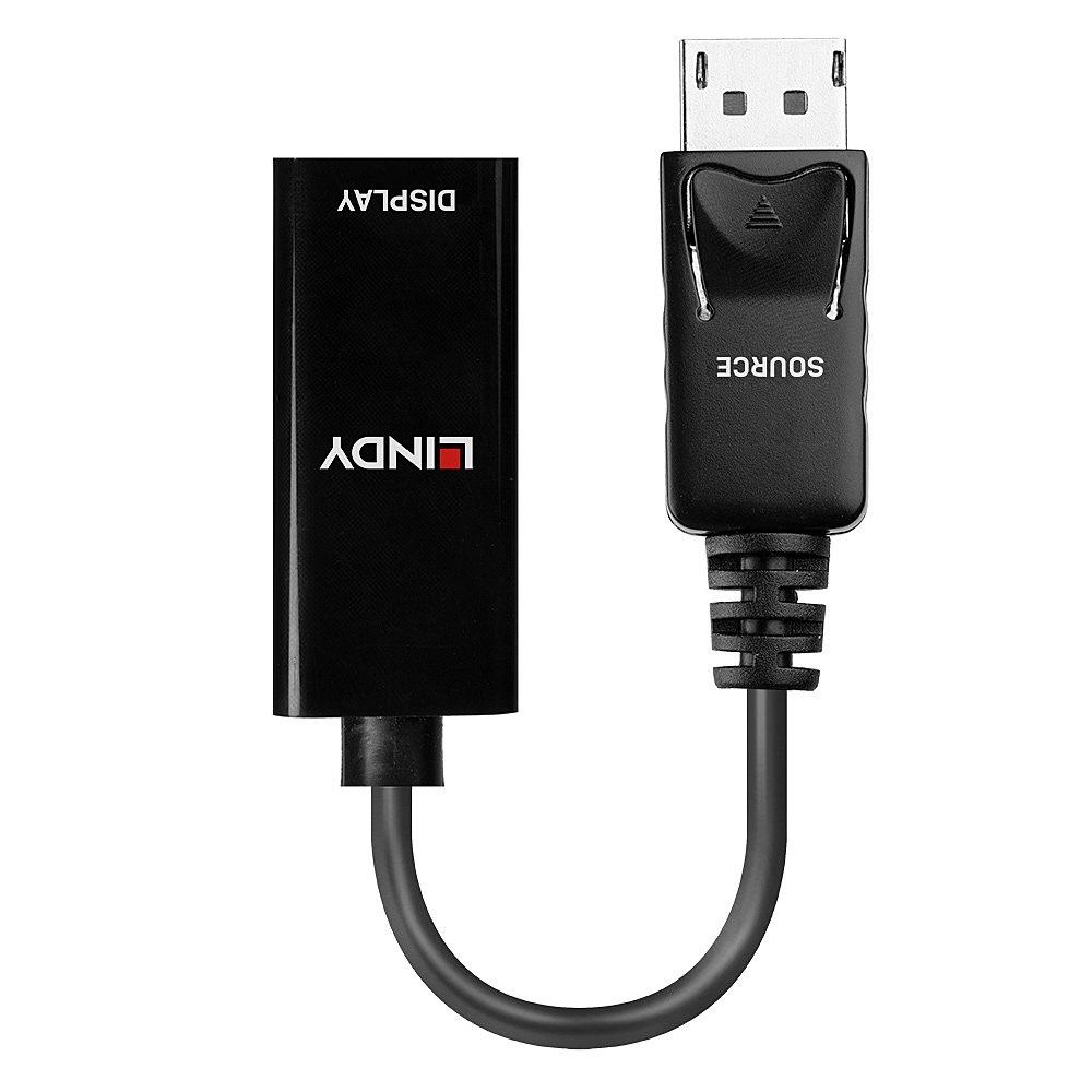 Lindy 41718 Cavo e Adattatore Video 0,15 m DisplayPort a HDMI Maschio-Femmina Nero - Supporto 4K
