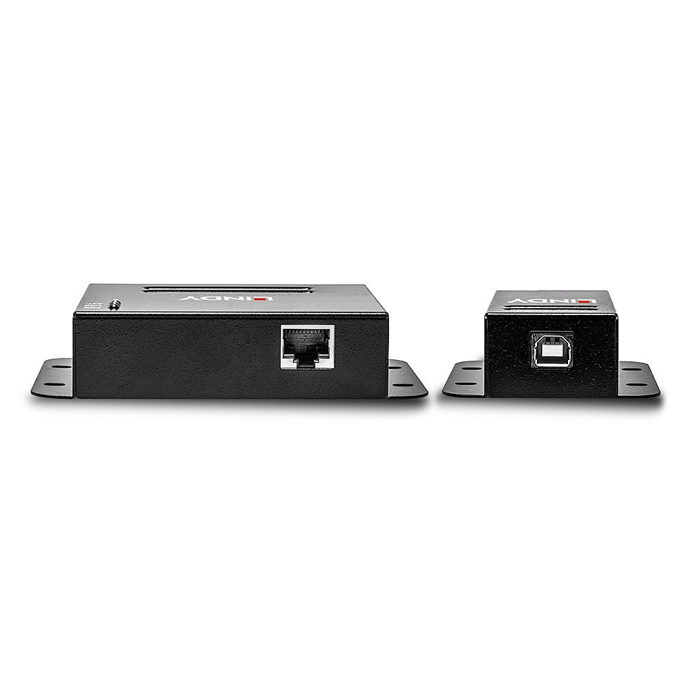Lindy 42681 Extender USB 2.0 Cat.5 4 Porte, 50m - Nero con supporto PoE