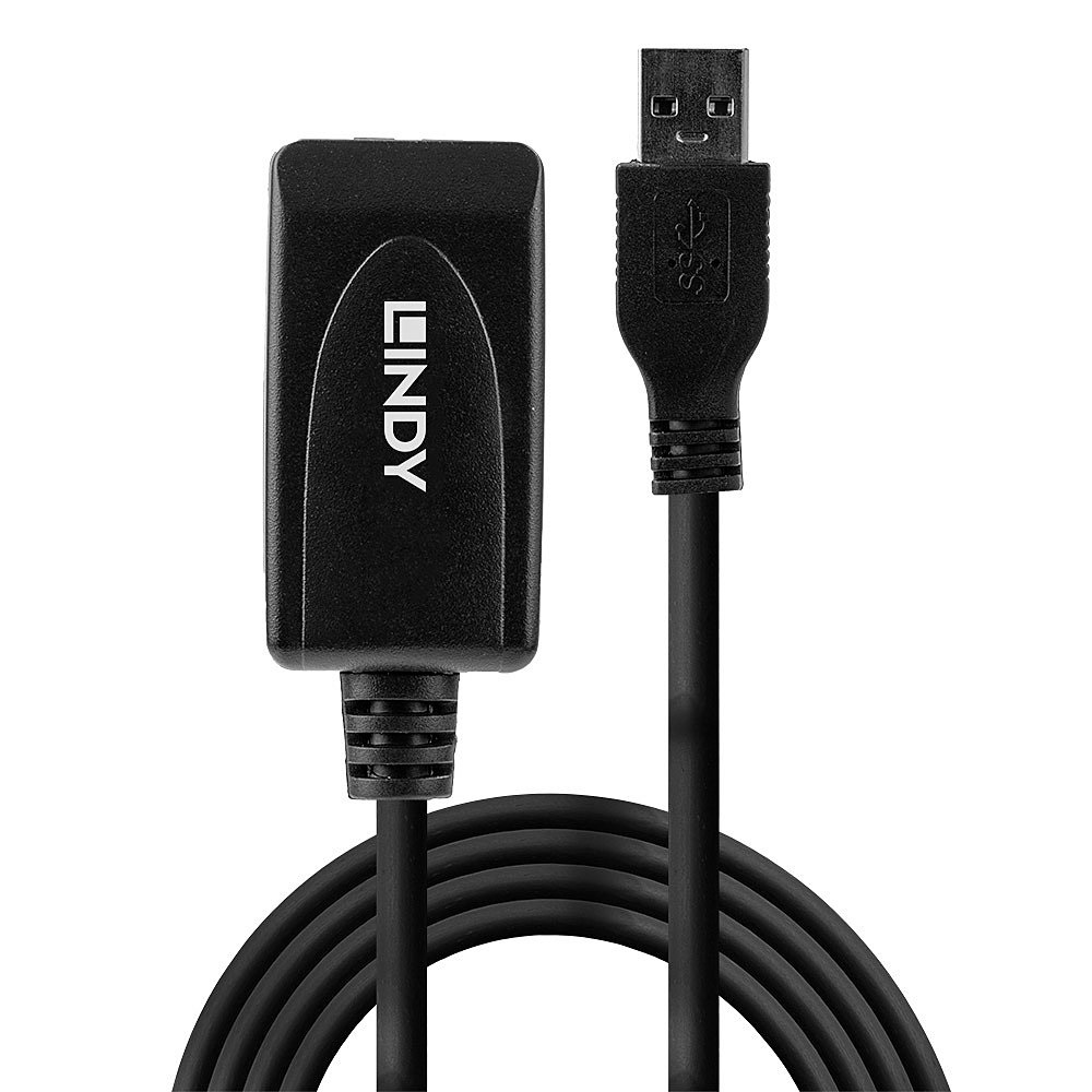 Lindy Prolunga Attiva USB 3.2 Gen 1 (3.1 Gen 1) 5 m USB A Nero