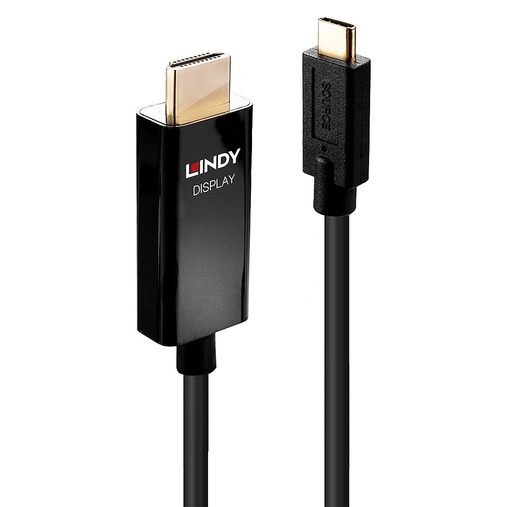 Lindy Cavo e Adattatore Video 2m USB Tipo-C a HDMI Tipo A (Standard) - Maschio-Maschio