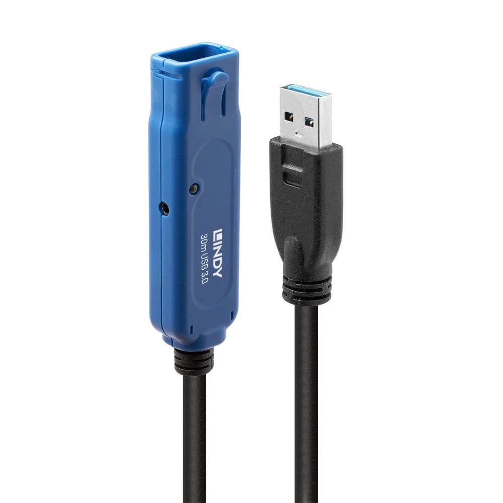 Lindy 43362 Cavo USB 3.2 Gen 1 (3.1 Gen 1) Attivo 30 m con Connettori USB A - Nero e Blu