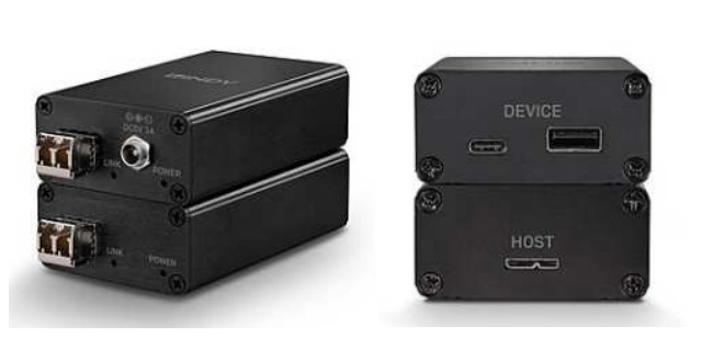 Lindy 43363 Moltiplicatore di Rete - Ricevitore e Trasmettitore, Distanza 300m, Velocità 5000 Mbit/s, Micro-USB 3.2, Nero