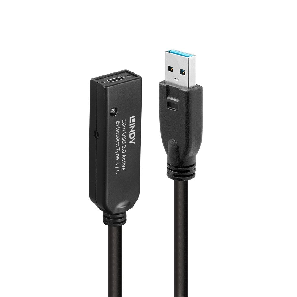 Lindy 43376 Cavo USB 3.2 Gen 1 (3.1 Gen 1) 10 m USB A a USB C Nero
