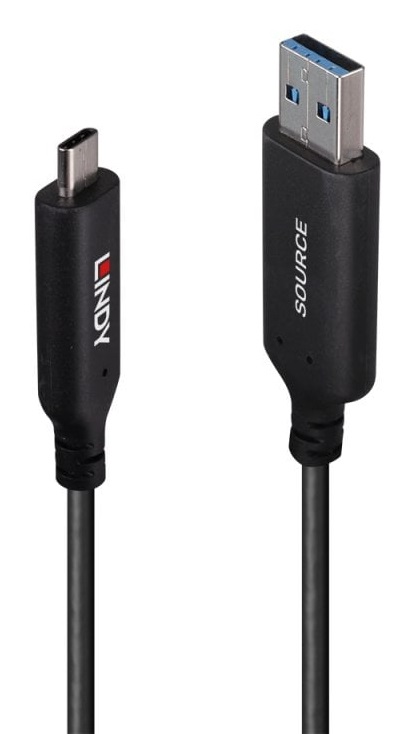 Lindy Cavo USB 43395 10 m USB 3.2 Gen 1 con connettori USB A e USB C - Nero