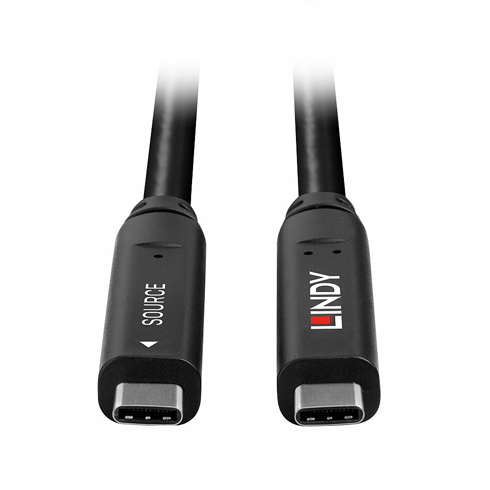 LINDY 43398 Cavo USB 3.2 Gen 1 (3.1 Gen 1) 10 m USB C Nero