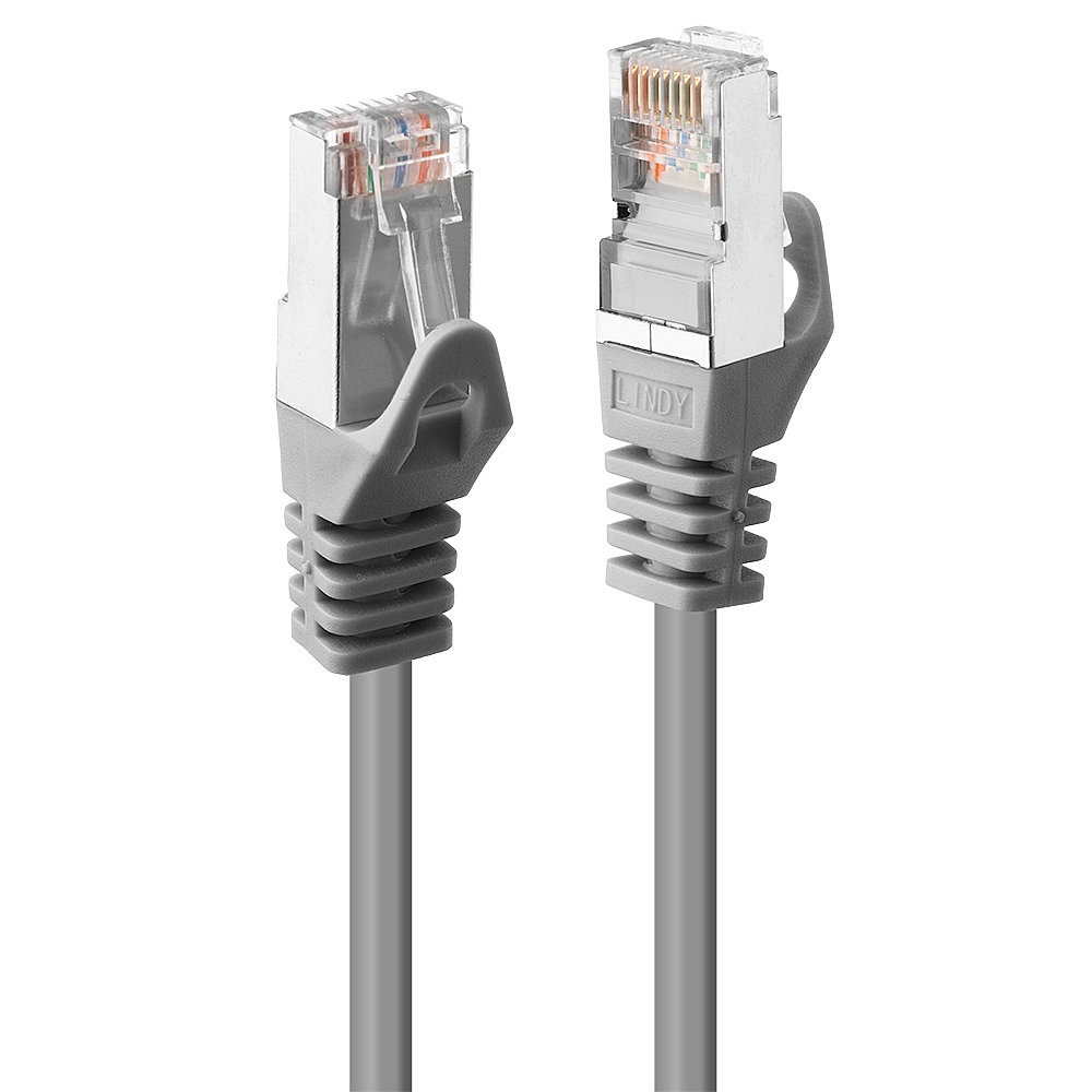Lindy Cavo di Rete Cat.6 F/UTP Grigio 3m con Connettori RJ-45 e Placcatura Oro - 10 Anni di Garanzia