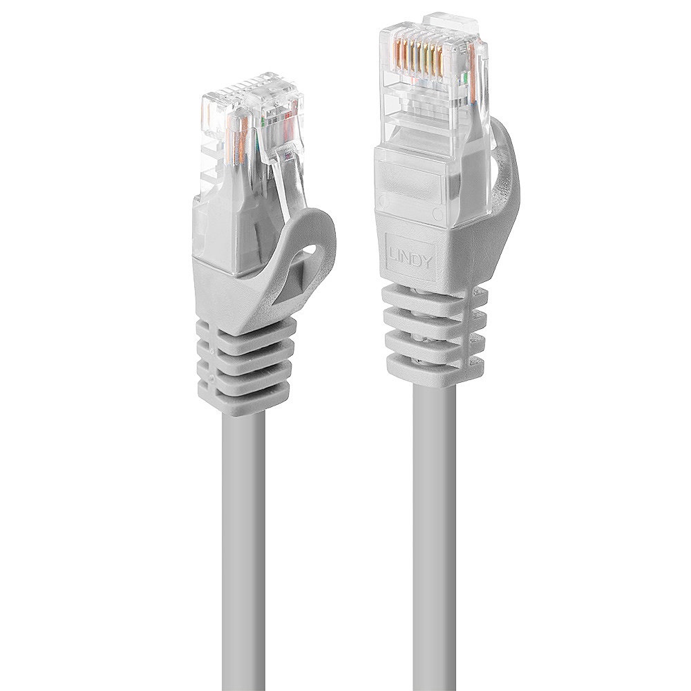 Lindy Cavo di Rete Cat.6 U/UTP Grigio 5m con Connettori RJ-45