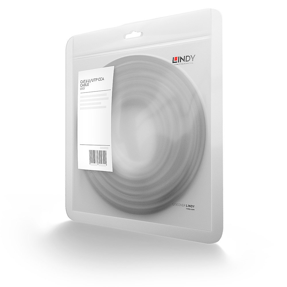 Lindy Cavo di Rete Cat.6 U/UTP Grigio 5m con Connettori RJ-45