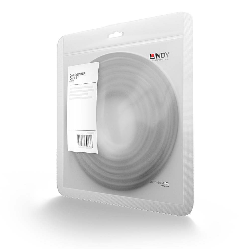 Lindy 48341 Cavo di Rete Patch Grigio 0,5 m Cat5e F/UTP (FTP) RJ-45 Maschio/Maschio