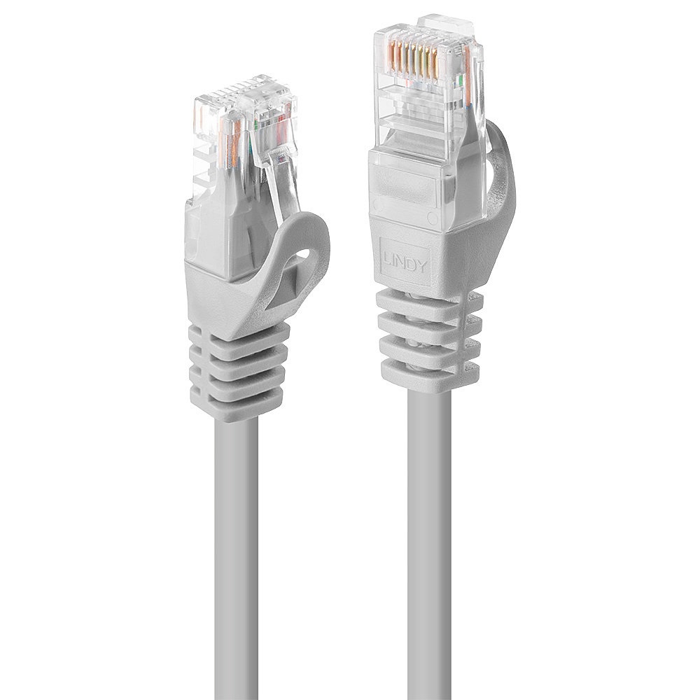 Lindy Cavo di Rete Grigio 1 m Cat5e U/UTP RJ45 M/M 1000 Mbit/s