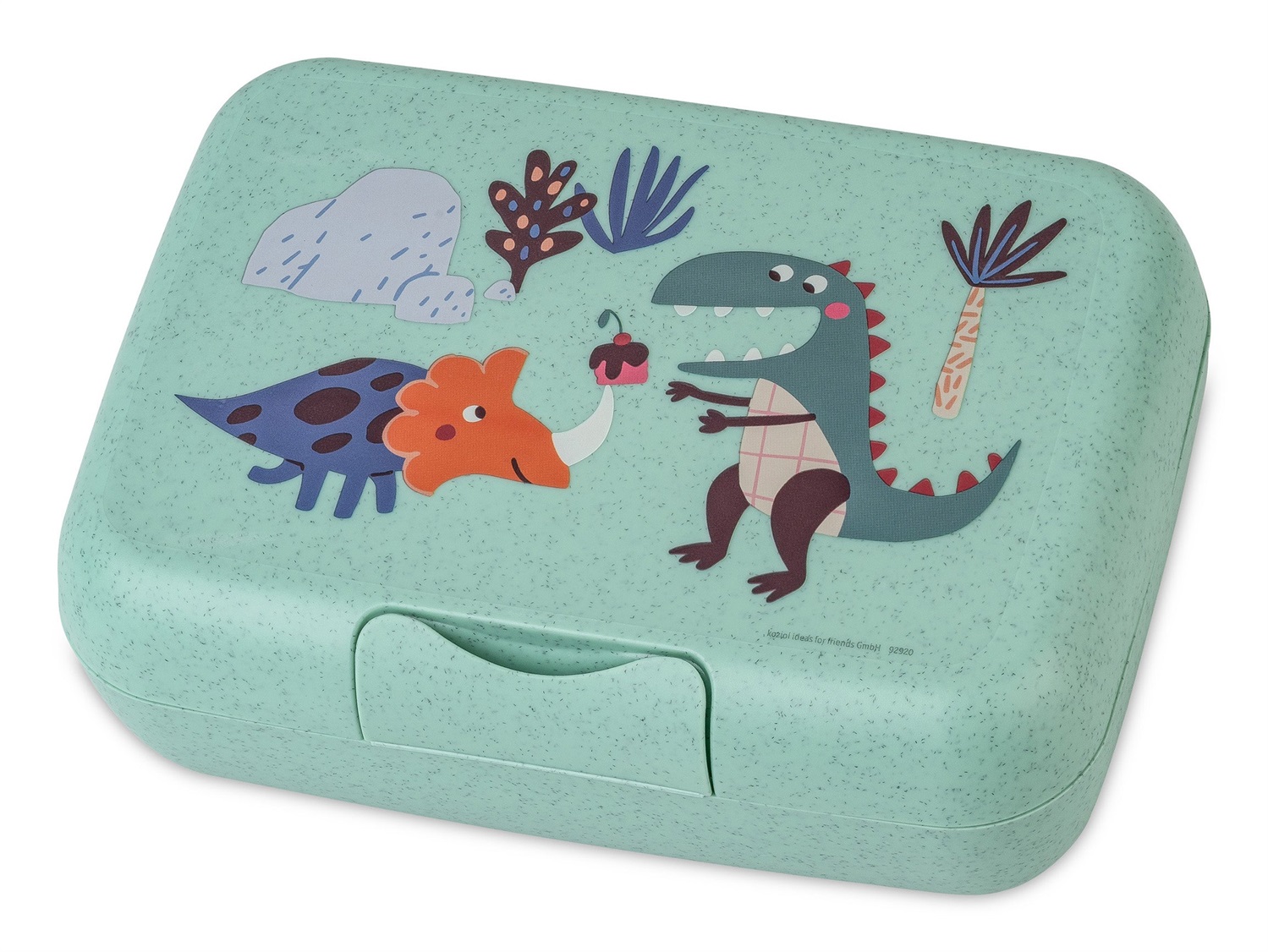 KOZIOL Contenitore Porta Pranzo Bimbo Candy L Rex 19x14cm Verde in Plastica Organica con Chiusura Sicura