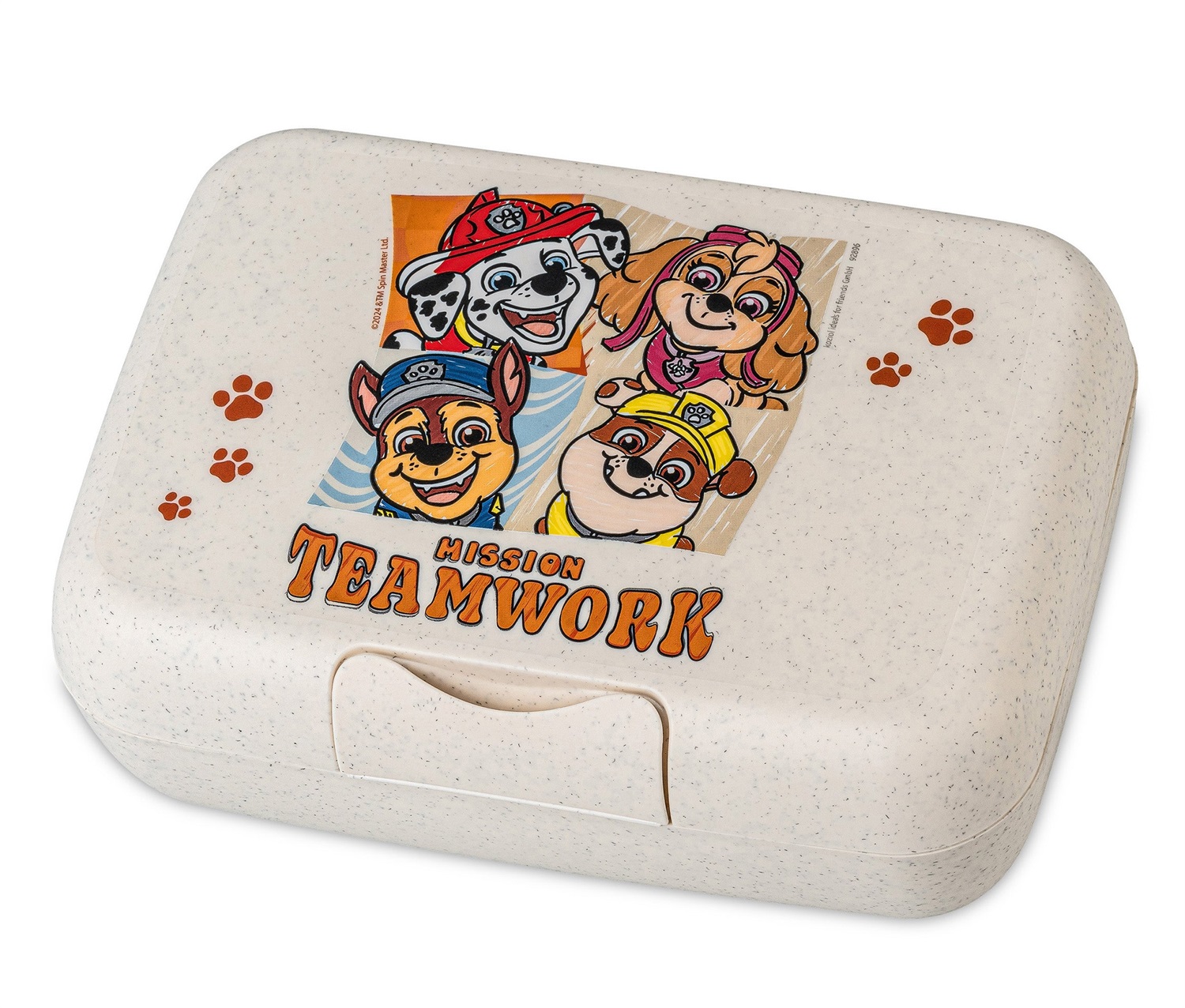 KOZIOL Contenitore Porta Pranzo Bimbo Candy L Paw Patrol 19x14cm Bianco Organic - Plastica Riciclata e Fibra di Legno