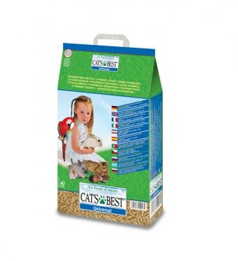 JRS Cat's Best Universal Lettiera 40 L - 100% Naturale, Non Agglomerante, Inodore per Gatti, Roditori e Uccelli