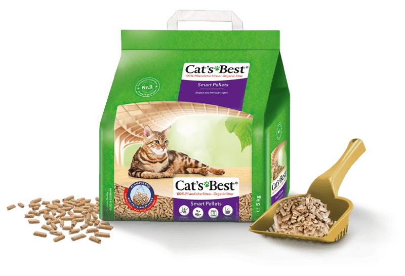 Cat's Best Smart Pellets Lettiera in Legno 20L (ca. 10 kg) - Ideale per Gatti a Pelo Lungo