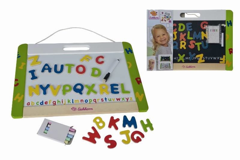 Simba Eichhorn Lavagna Appendibile Magnetica 42x30 cm con 33 Pz, Gessetti e Pennarello Inclusi