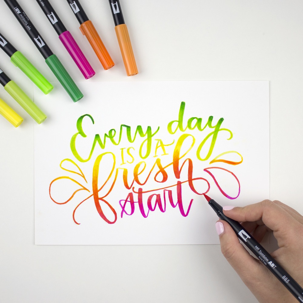Tombow ABT Dual Brush Pen Set - Pennarelli a Doppia Punta Acquerellabili, Set da 18 Colori Landscape