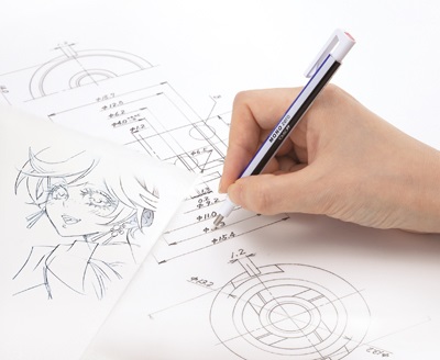 Tombow EH-KUR Gomma di Precisione Ricaricabile con Punta Tonda 2,3 mm - Meccanismo a Pulsante e Guida in Metallo