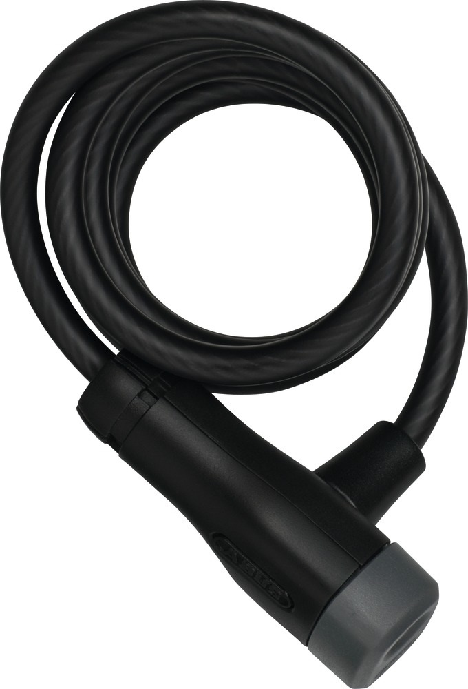 ABUS 4508K/150 BK STAR Lucchetto a Spirale per Bicicletta con Cavo di 8 mm e Livello Sicurezza 2 - Rivestimento in Materiale Sintetico Nero
