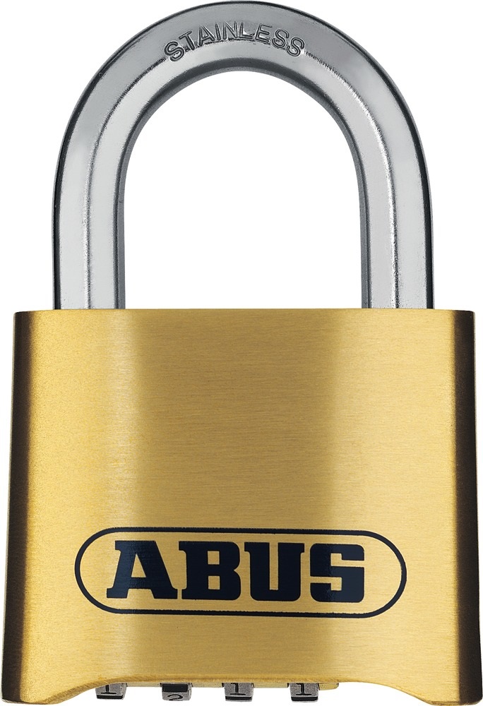 ABUS Lucchetto a Combinazione 180IB/50 in Ottone - Resistente alle Intemperie, Codice Regolabile, Livello di Sicurezza 5
