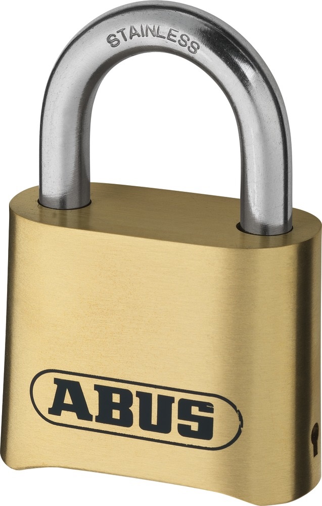 ABUS Lucchetto a Combinazione 180IB/50 in Ottone - Resistente alle Intemperie, Codice Regolabile, Livello di Sicurezza 5