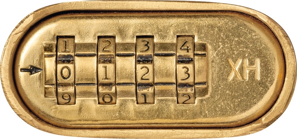 ABUS Lucchetto a Combinazione 180IB/50 in Ottone - Resistente alle Intemperie, Codice Regolabile, Livello di Sicurezza 5