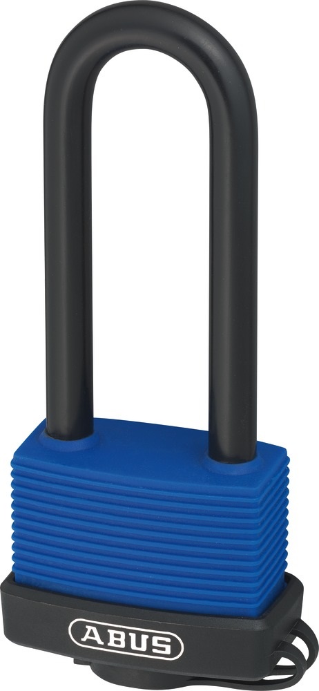 ABUS Lucchetto 70IB/45HB63 in Acciaio Inox e Ottone, 45 mm, Corpo Incapsulato, Chiusura Senza Chiave, Blu, Conf. da 6 pz.