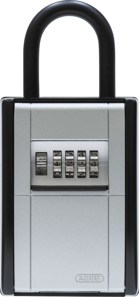 ABUS KeyGarage 797 - Cassetta Portachiavi in Metallo e Zinco Nero-Argento con Supporto di Montaggio e Codice Numerico a 4 Cifre