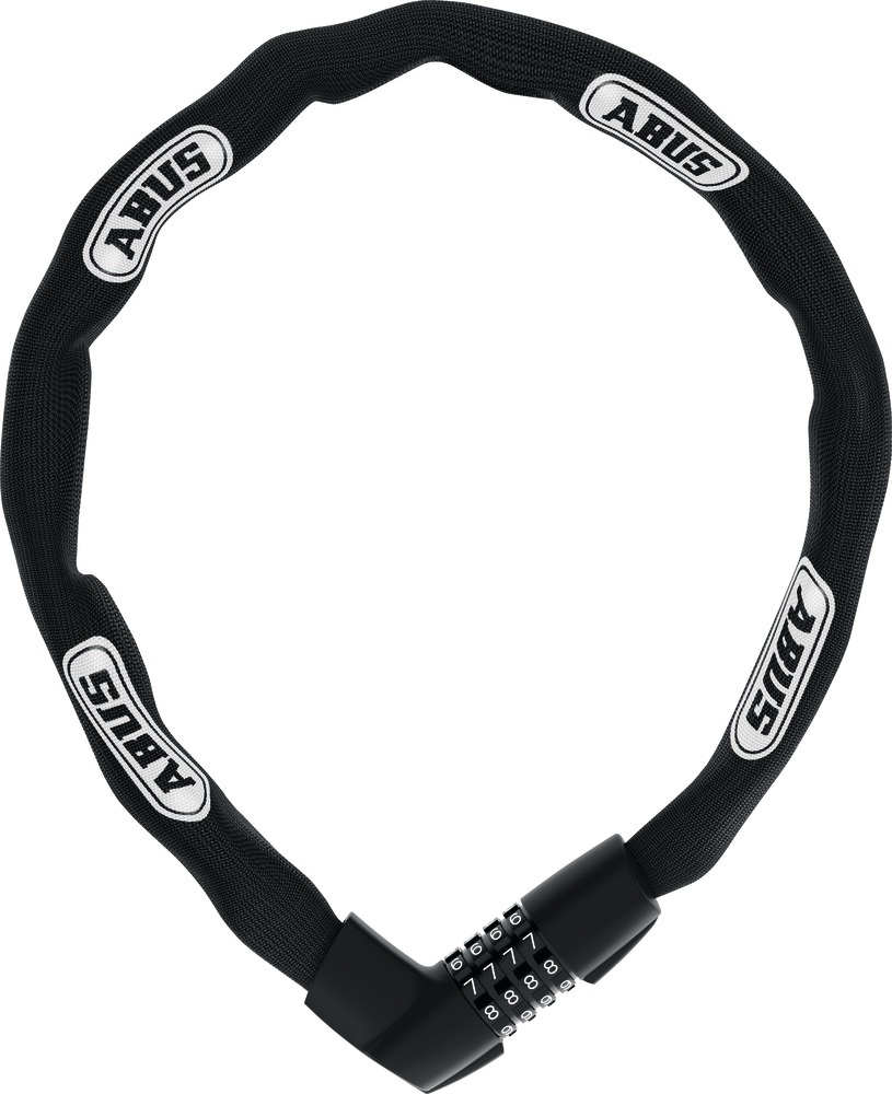 ABUS Tresor 1385 Lucchetto a Catena in Acciaio Temprato, 7 mm, 85 cm, Nero, Serratura a Combinazione