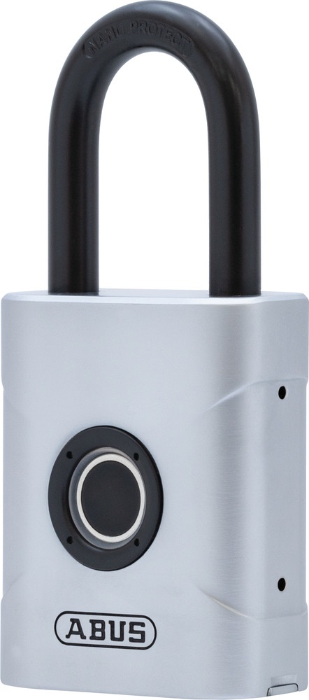 ABUS Touch 57/45 - Lucchetto senza chiave resistente alle intemperie IP66/IP68 - Argento, 45mm, apertura tramite impronta digitale