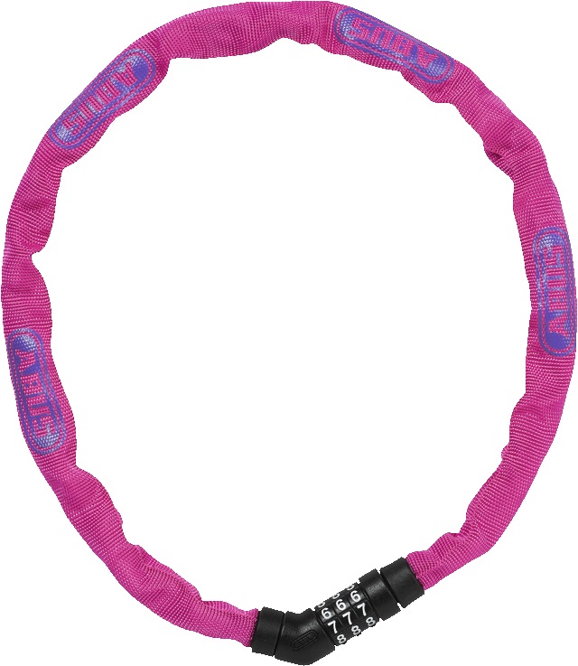 ABUS 4804C Lucchetto a Catena Steel-O-Chain Rosa 75 cm - Sicurezza Livello 3, Catena Spessa 4 mm con Guaina Protettiva