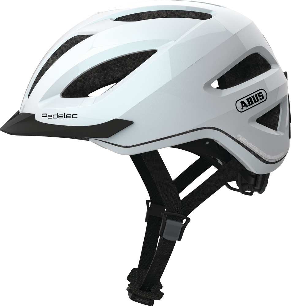 ABUS Pedelec 1.1 Casco da Città Bianco - Comfort e Sicurezza con Fanale Posteriore, Taglie M e L