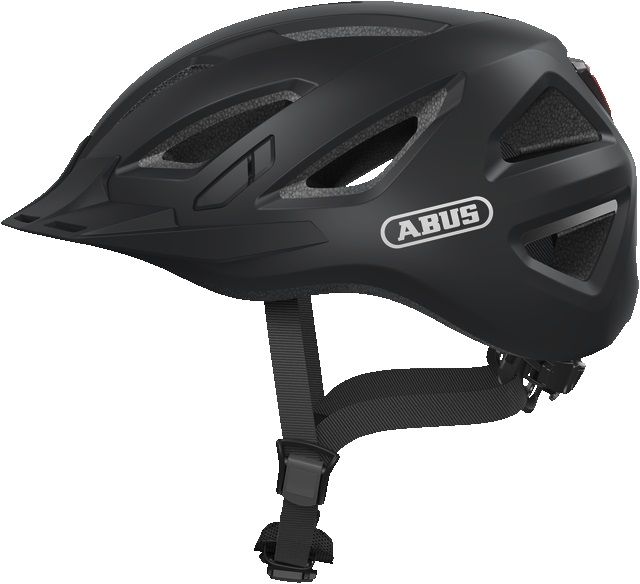 ABUS Urban-I 3.0 Casco Urbano Nero - Casco da Bici con Fanale Posteriore, Leggero e Stabile, Taglia L per Uomo e Donna