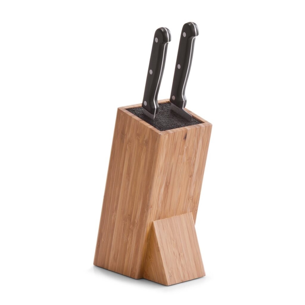 Zeller Present 25328 ceppo per coltelli Ceppo per coltelli con fessure Bamboo, Polietilene tereftalato (PET) Legno