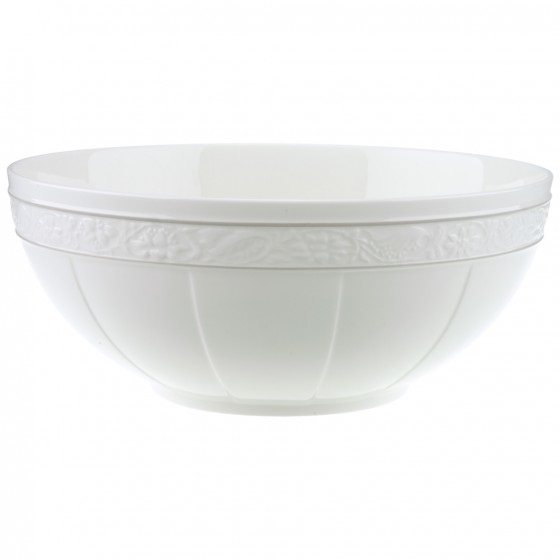 Villeroy & Boch Gray Pearl Insalatiera Rotonda 24 cm in Porcellana Premium Bone Bianco