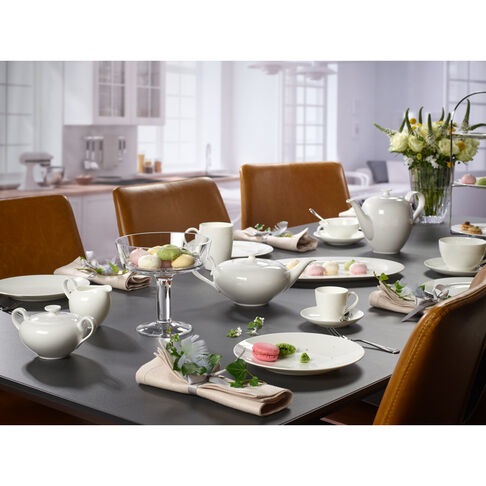 Villeroy & Boch Anmut Piatto da Colazione 22 cm in Porcellana Bone China - Elegante Design Anni '50, Lavabile in Lavastoviglie e Adatto al Microonde