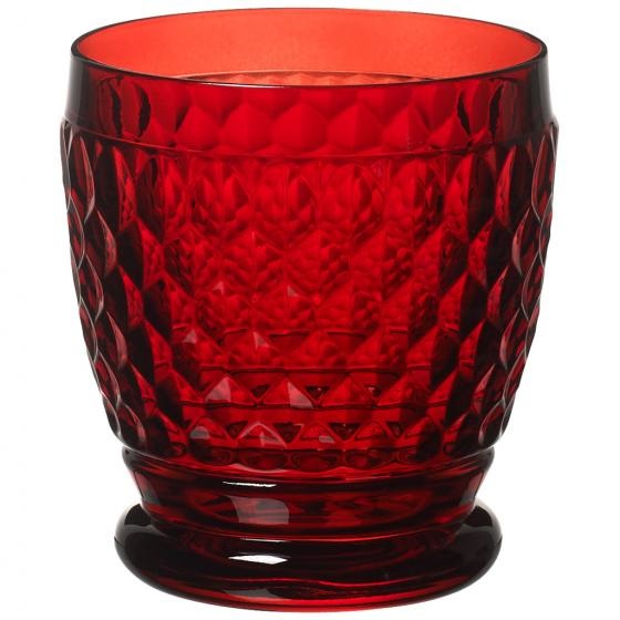 Villeroy & Boch Boston Coloured Calice Acqua, 330 ml, Cristallo Rosso, 10 cm, Lavabile in Lavastoviglie, Design Elegante