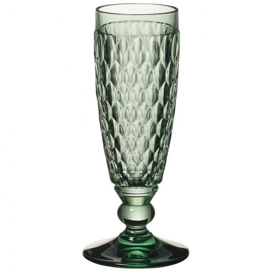 Villeroy & Boch Boston Coloured Flûte Verde in Vetro Cristallo, Capacità 145 ml, Dimensioni 16.3 x 14.6 x 21.2 cm, Lavabile in Lavastoviglie