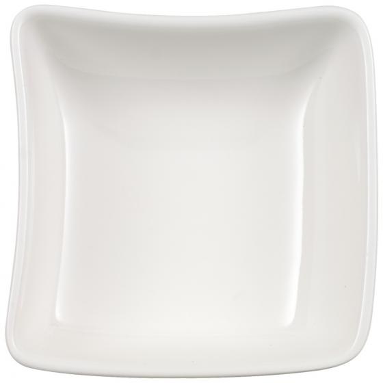 Villeroy & Boch NewWave Ciotola da Immersione Quadrata in Porcellana Premium Bianco per Salse e Snacks