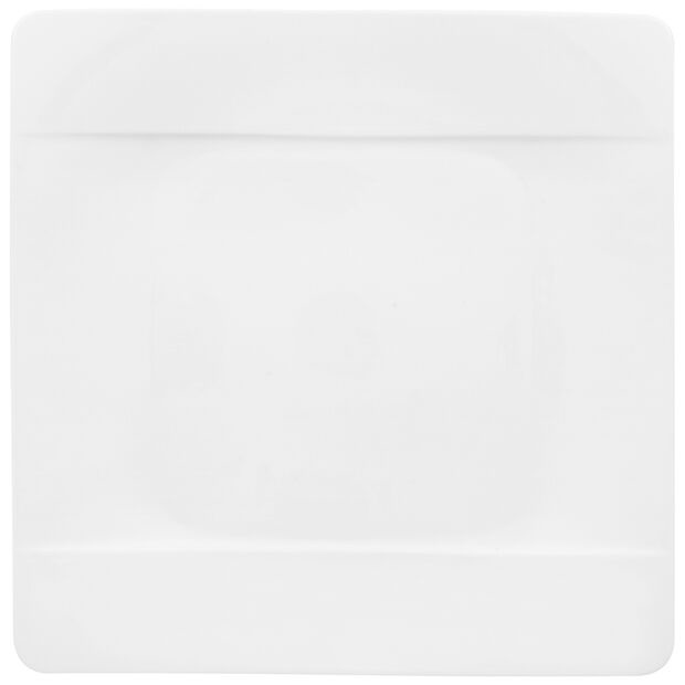 Villeroy & Boch Modern Grace Piatto Piano Quadrato in Porcellana Bone Premium Bianco 27 x 27 cm con Angoli Arrotondati