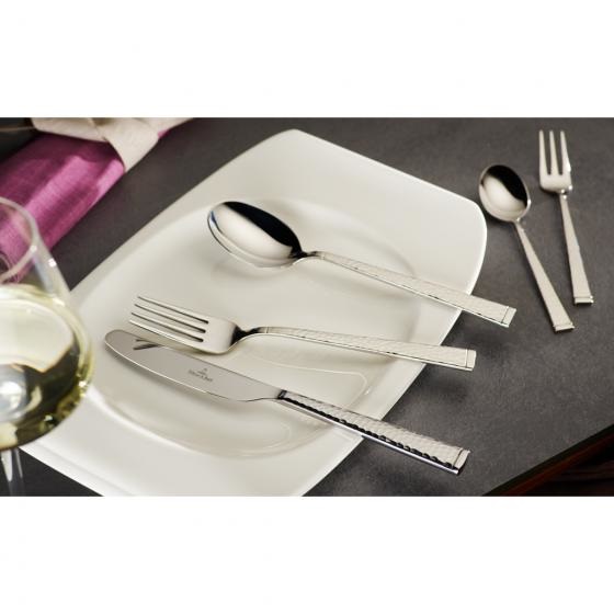 Villeroy & Boch Blacksmith Servizio di Posate per 6 Persone, 30 Pezzi in Acciaio Inox con Manici Martellati