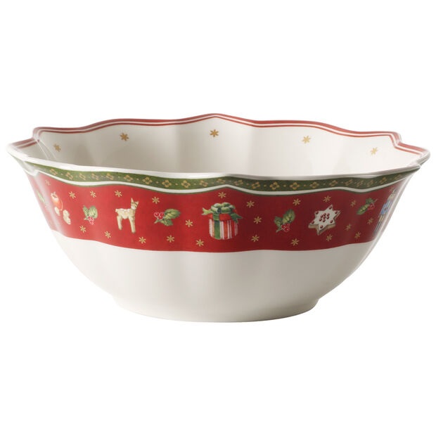 Villeroy & Boch Toy's Delight Ciotola Grande 19 cm in Porcellana Rossa con Motivo Nostalgico