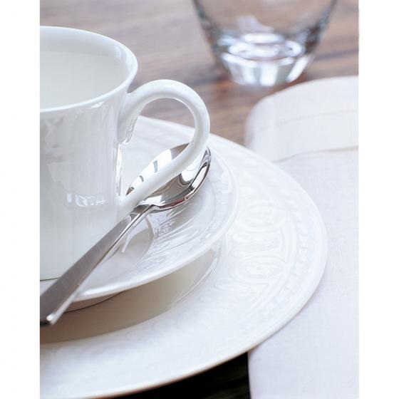 Villeroy & Boch Cellini Piatto da Dessert e Colazione 22 cm Porcellana Bianco con Rilievi Classici