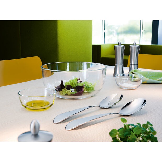 Villeroy & Boch Sereno XXL Set di Posate da Insalata, 2 Pezzi, Acciaio Inox, Eleganza Minimalista, Testa Profonda