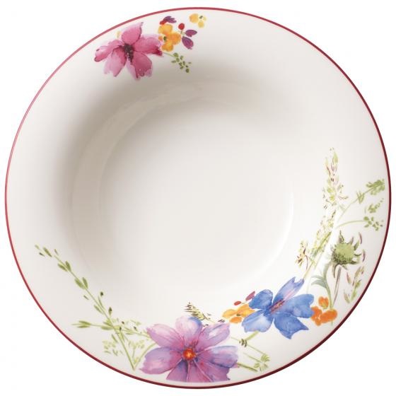 Villeroy & Boch Mariefleur Piatto Fondo 23 cm Porcellana Premium Floreale, Lavabile in Lavastoviglie e Adatto per Microonde