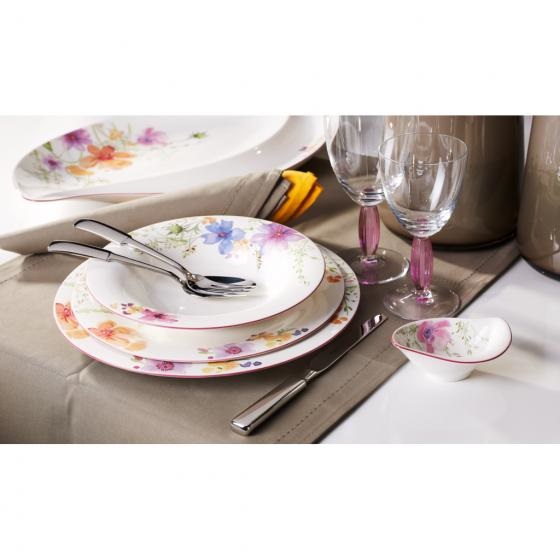 Villeroy & Boch Mariefleur Piatto Fondo 23 cm Porcellana Premium Floreale, Lavabile in Lavastoviglie e Adatto per Microonde