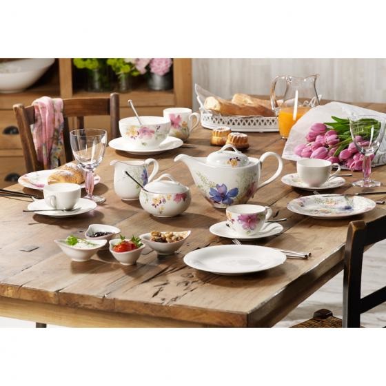 Villeroy & Boch Mariefleur Piatto Fondo 23 cm Porcellana Premium Floreale, Lavabile in Lavastoviglie e Adatto per Microonde