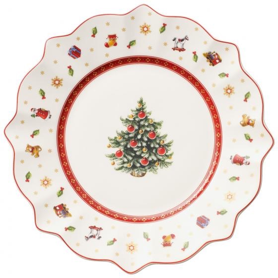 Villeroy & Boch Toy's Delight Piatto Dessert Natalizio in Porcellana Bianco/Multicolore 240 mm