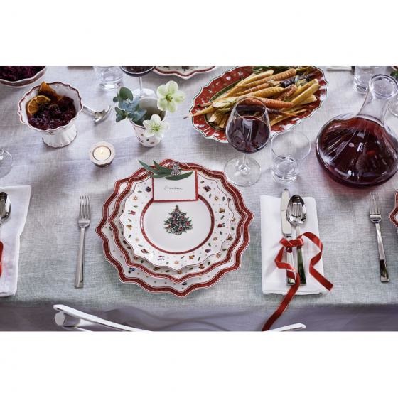 Villeroy & Boch Toy's Delight Piatto Dessert Natalizio in Porcellana Bianco/Multicolore 240 mm