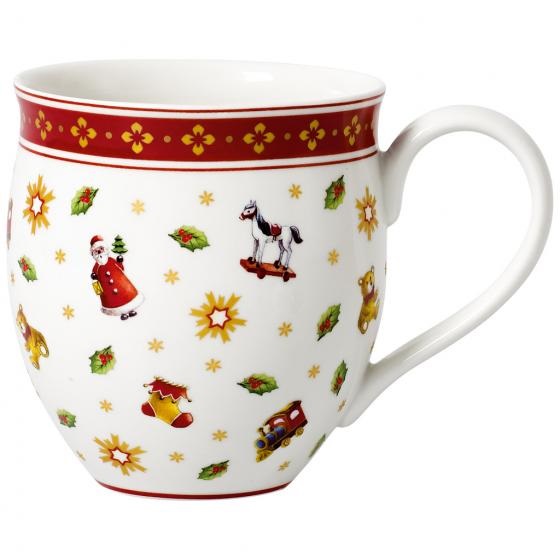 Villeroy & Boch Toy's Delight Tazza Caffè e Tè 340ml in Porcellana con Manico - Motivi Natalizi Colorati