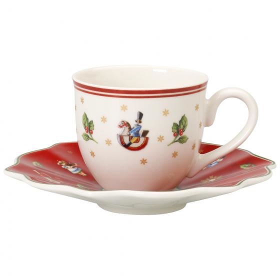 Villeroy & Boch Toy's Delight Tazza Caffè Espresso 100ml con Piattino 13cm - Porcellana Multicolore